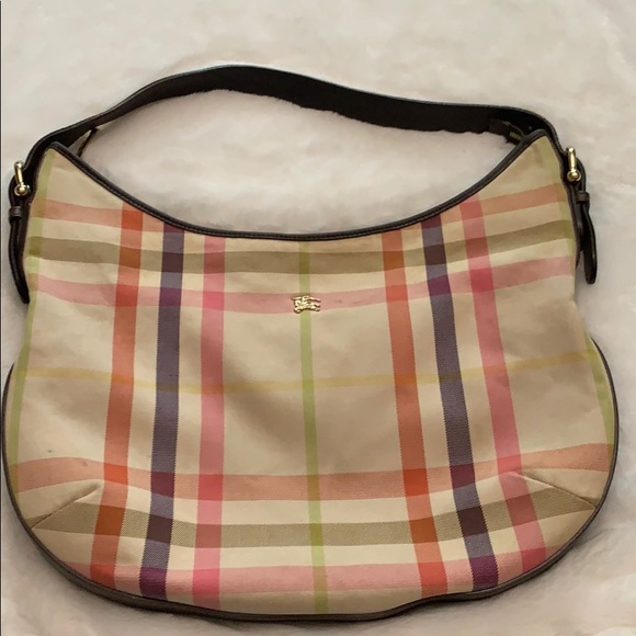Burberry Canvas Hobo 100% Authentic - Picture 2 of 8